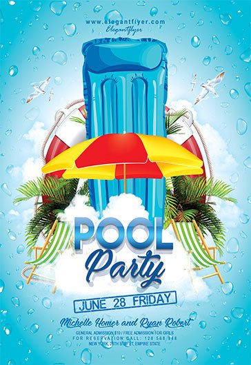 Pool Party Flyer Template Free Pool Party V04 – Flyer Psd Template – by Elegantflyer