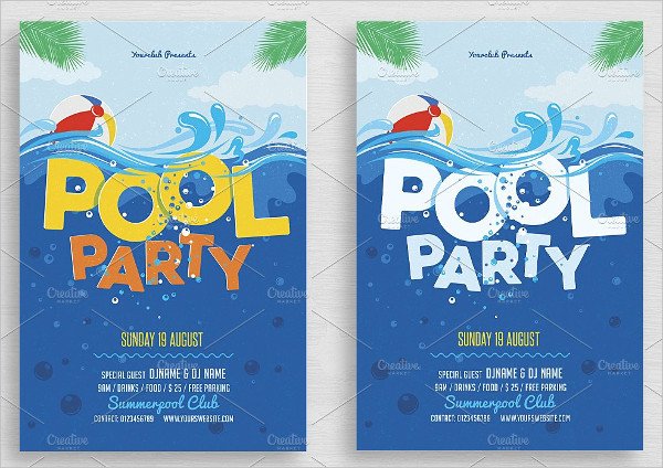 Pool Party Invitation Template 33 Printable Pool Party Invitations Psd Ai Eps Word