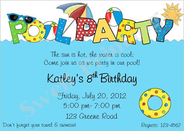Pool Party Invitation Template 36 Pool Party Invitation Templates Psd Ai Word
