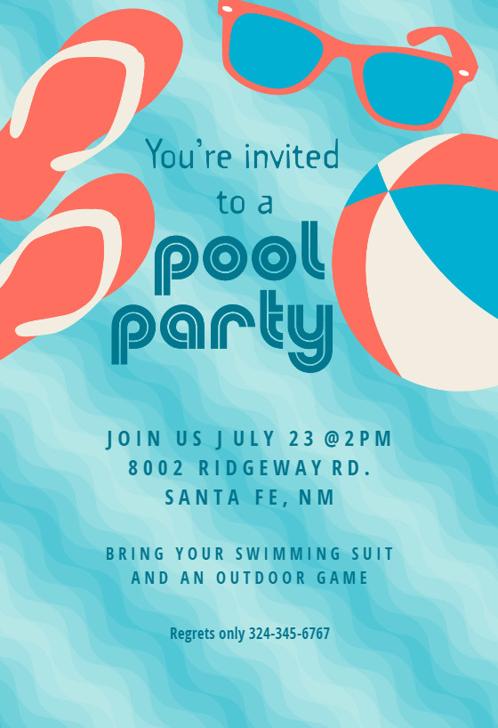 Pool Party Invitation Template Pool Party Stuff Pool Party Invitation Template Free