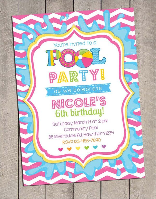 Pool Party Invitation Templates 33 Printable Pool Party Invitations Psd Ai Eps Word