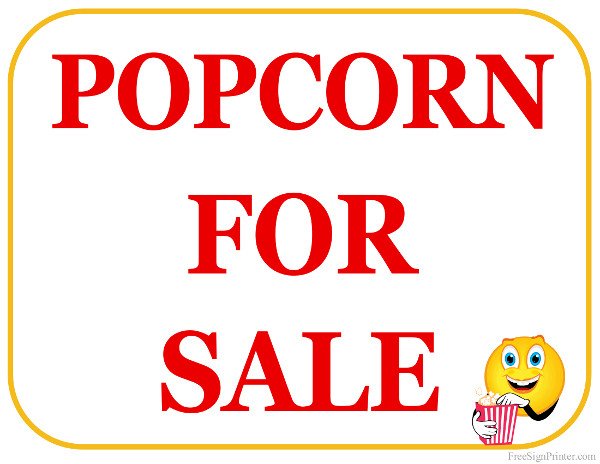 Popcorn Sign Printable Free Printable Popcorn Signs Video Search Engine at