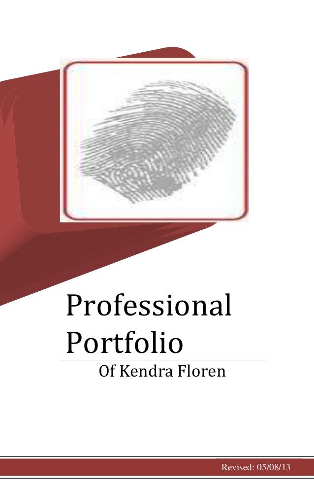 Portfolio Cover Pages Templates Professional Portfolio Cover Page