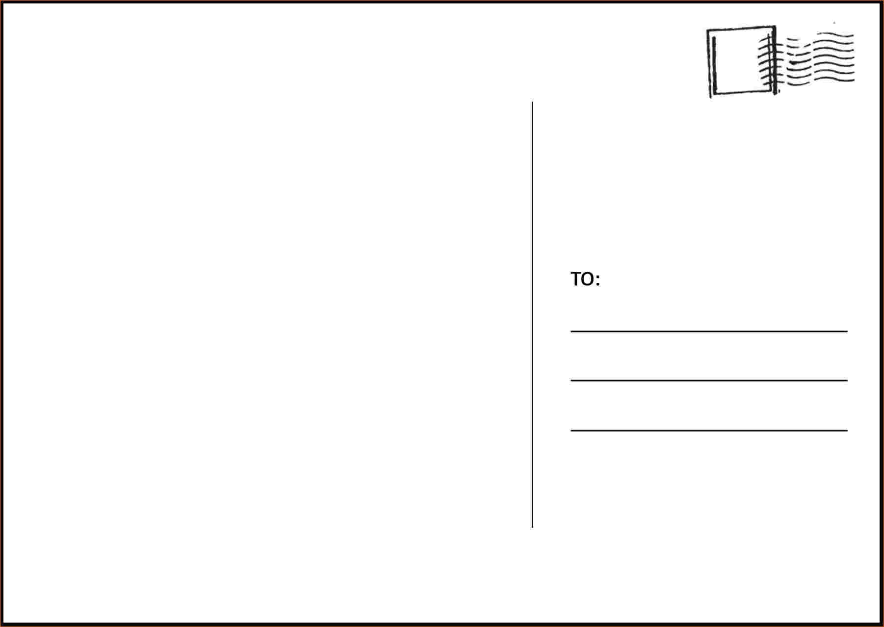 Postcard Template for Word 4 Postcard Template for Word