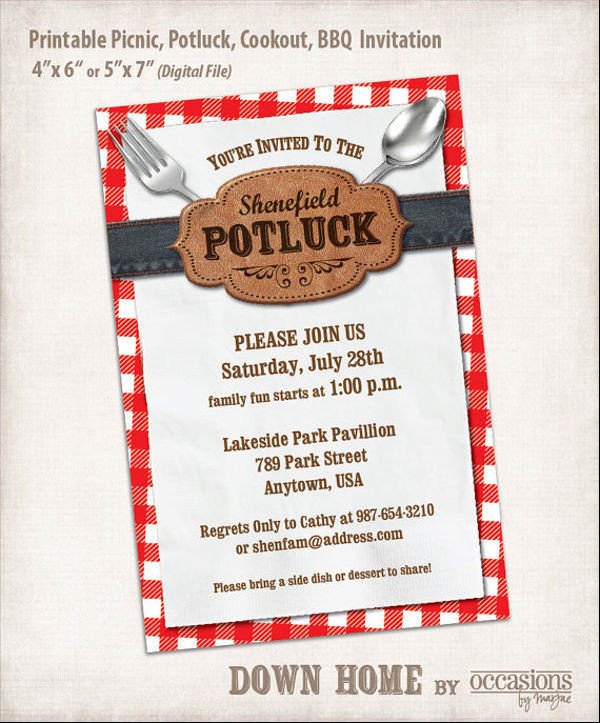 Potluck Email to Coworkers 13 Potluck Email Invitation Templates Psd Ai