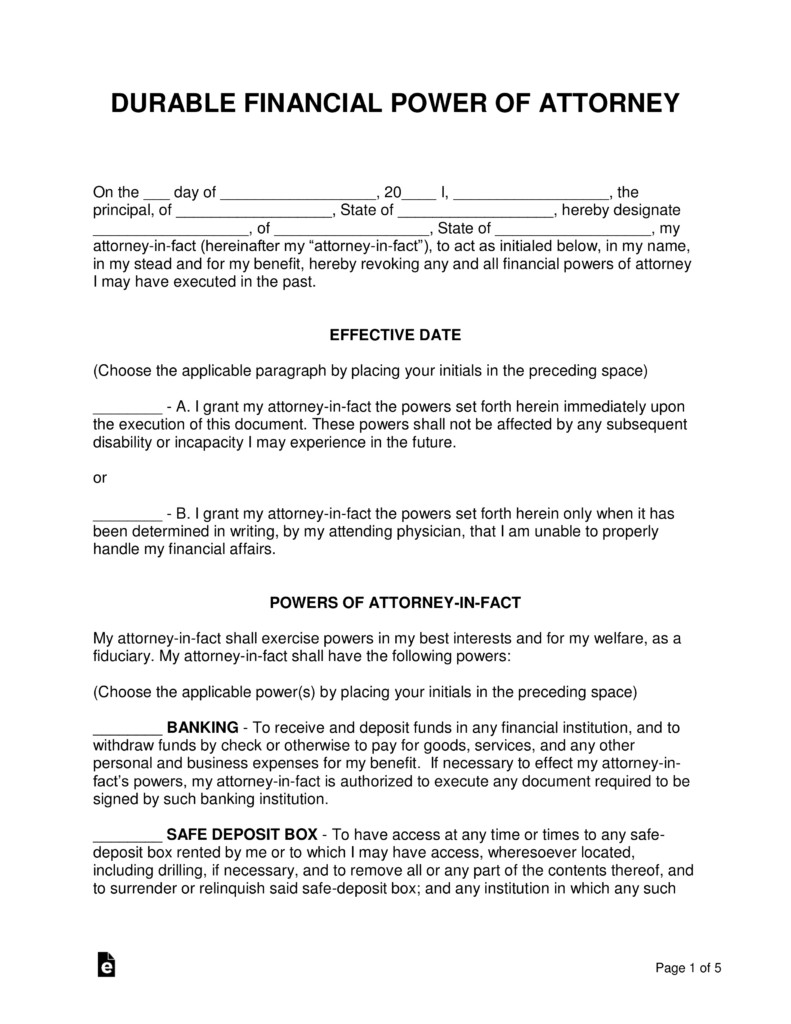 Power Of attorney Example Free Power Of attorney forms Word Pdf
