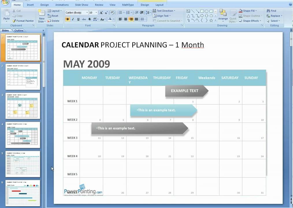 Power Point Calendar Templates How to Edit A Calendar In Powerpoint