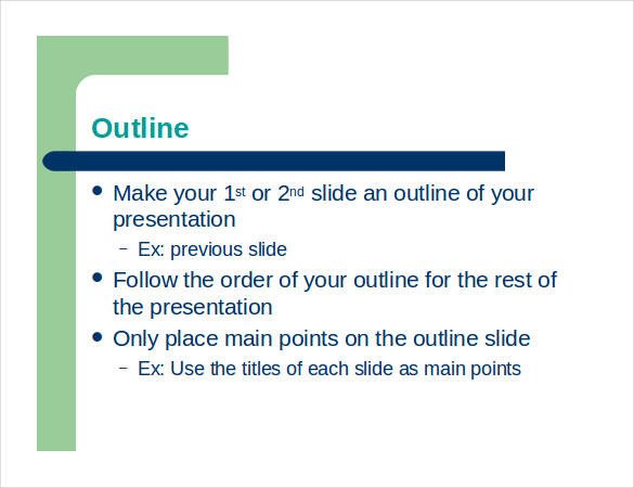 Powerpoint Presentation Outline Example Presentation Outline Template 24 Free Sample Example