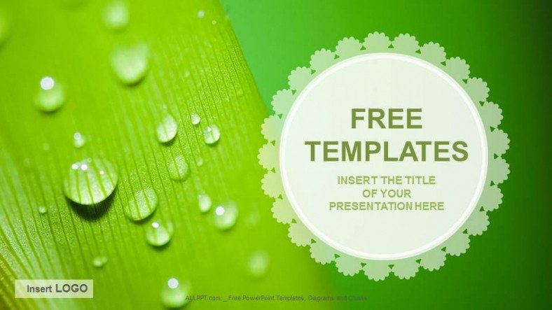 Ppt Template Free Download Droplets Nature Ppt Templates Download Free