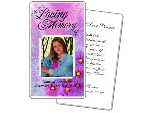 Prayer Card Template Free Memorial Prayer Cards Sparkle Floral Printable Diy Prayer