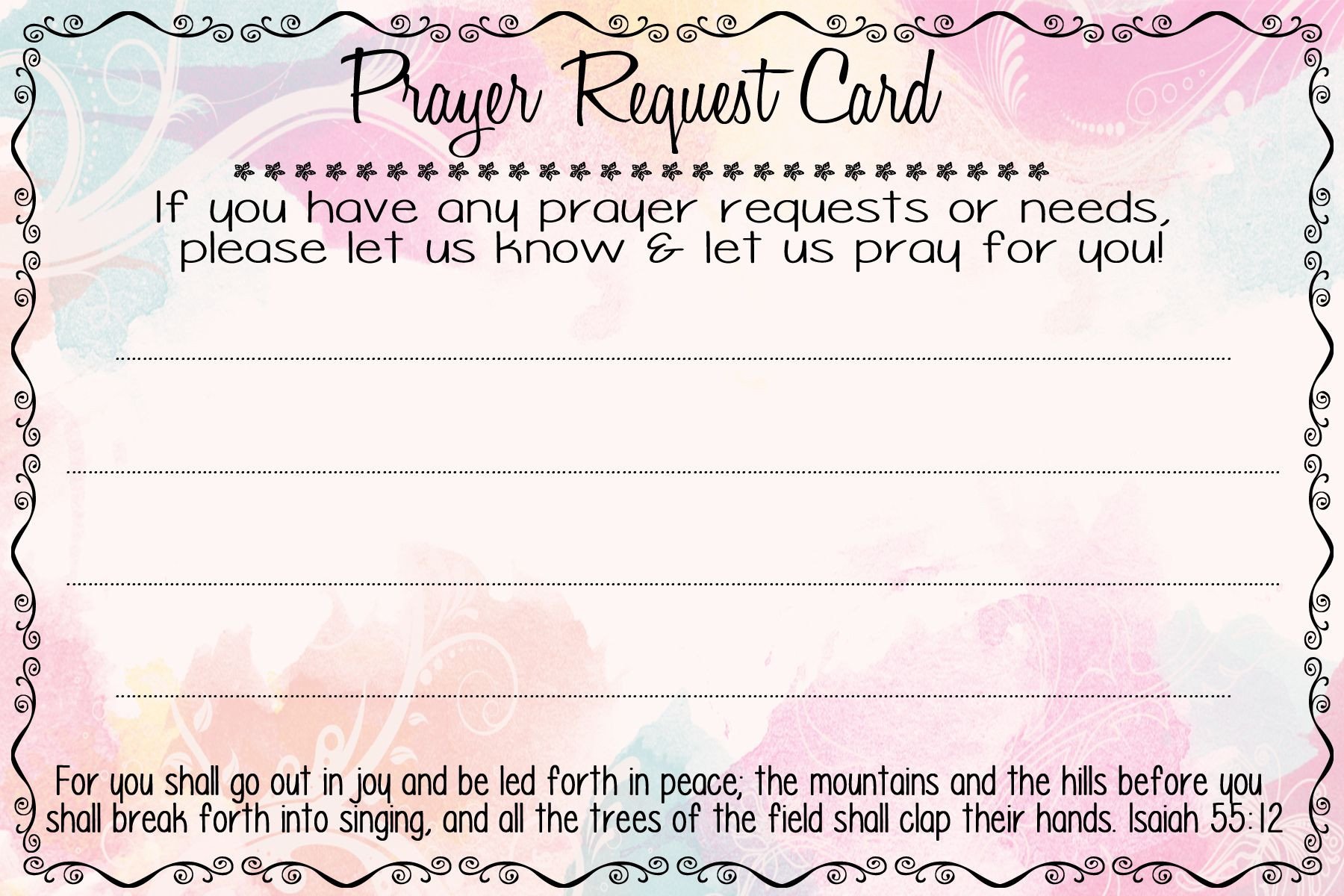 Prayer Card Template Free Prayer Request Cards A Fierce Flourishing