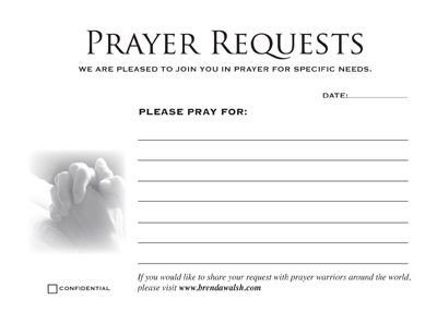 Prayer Request Card Template Prayer Card Printable Prayer Request Cards 4 Cards On 8 5