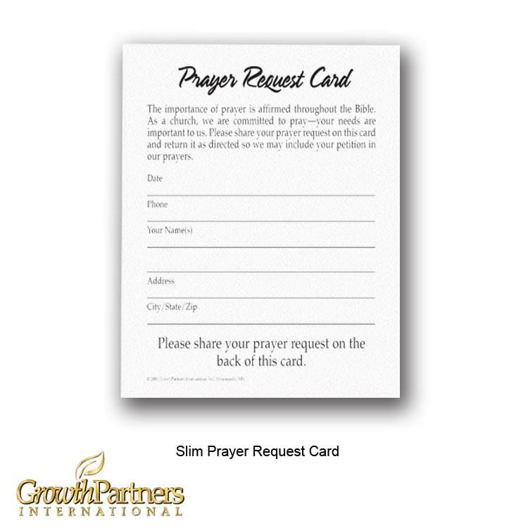 Prayer Request Card Template Prayer Request Cards Growthpartners International