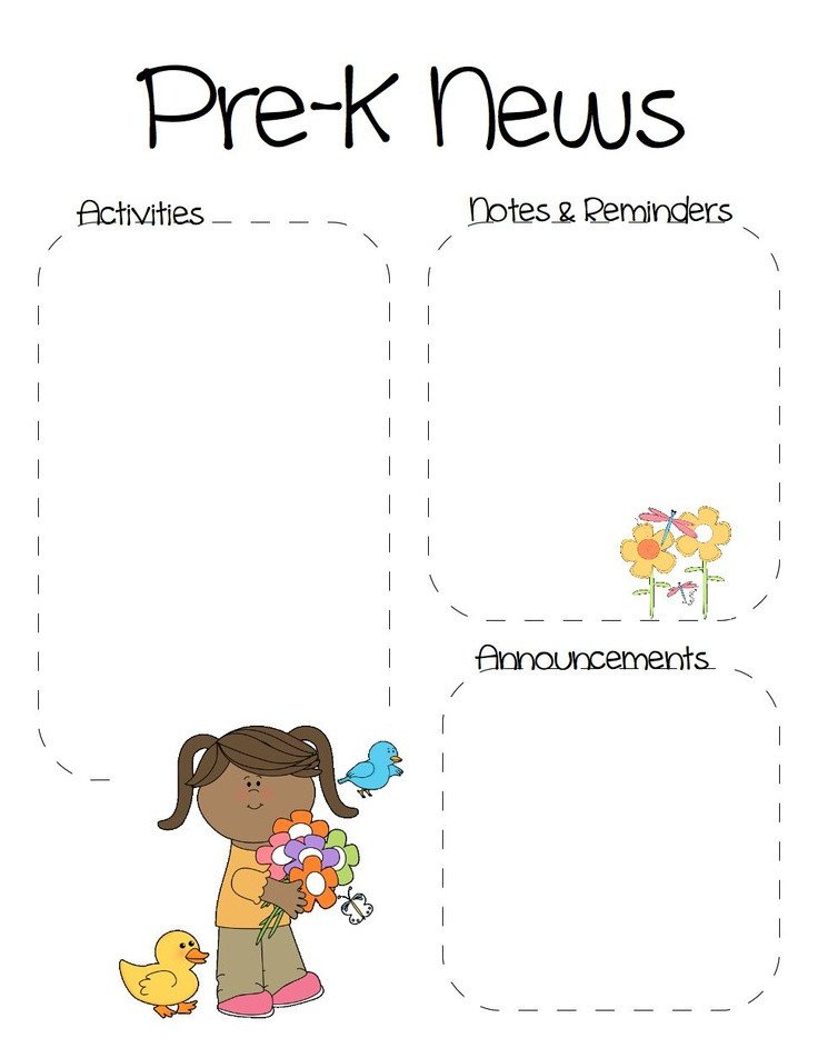 Pre K Newsletter Templates 17 Best Images About Newsletter Templates On Pinterest