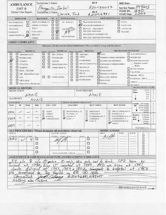 Prehospital Care Report Template 28 Of Ems Run Report Template