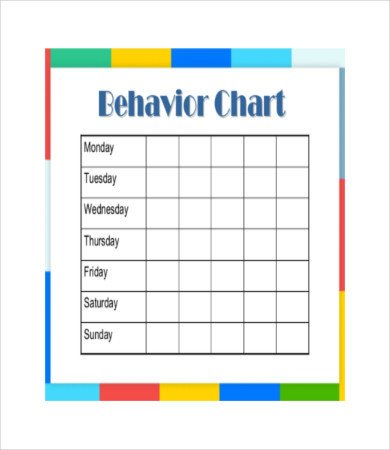 Preschool Behavior Chart Template Free Printable Behavior Chart 8 Free Pdf Documents