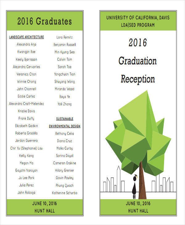 Preschool Graduation Programs Template 7 Graduation Program Templates Pdf Word