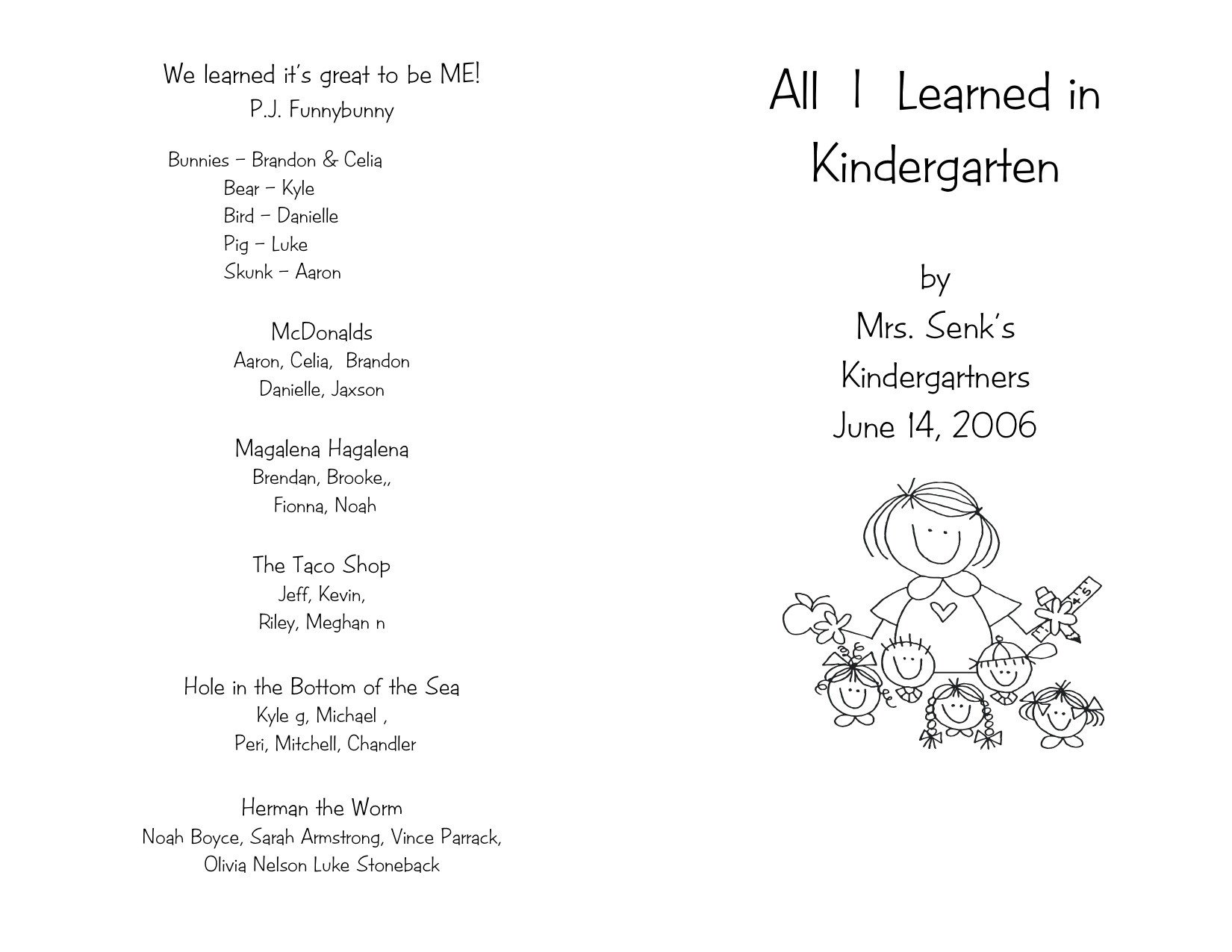 Preschool Graduation Programs Template End Of the Year Program