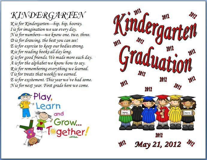 Preschool Graduation Programs Template Keeping Focused Kindergarten Graduation 2012