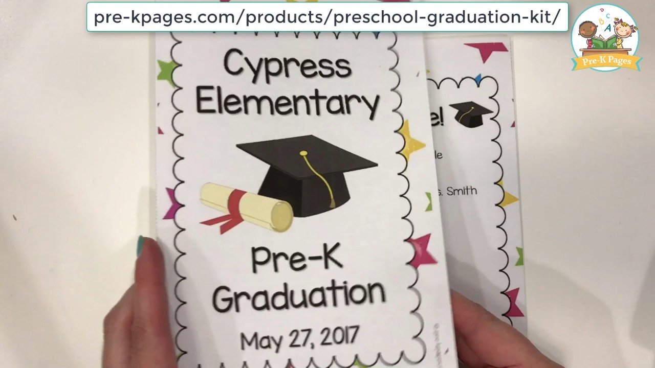 Preschool Graduation Programs Template Printable Preschool Graduation Program