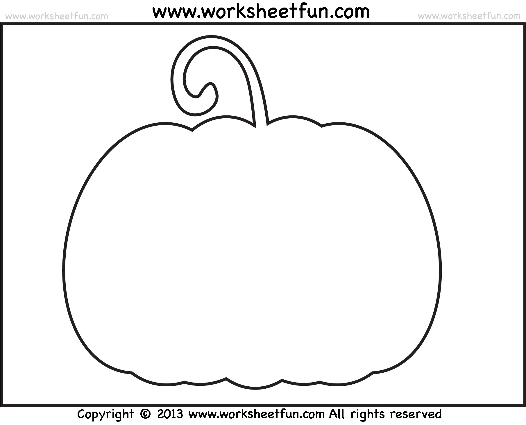 Preschool Pumpkin Template Halloween Printable Stencils for Pumpkin – 2 Worksheets
