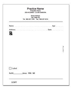 Prescription Pad Template Microsoft Word Printed Prescription Pads