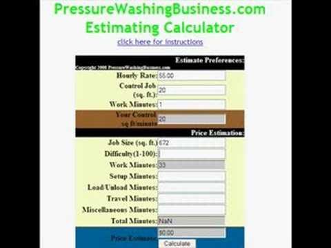 Pressure Washing Proposal Template Pressure Washing Business software Estimating Example