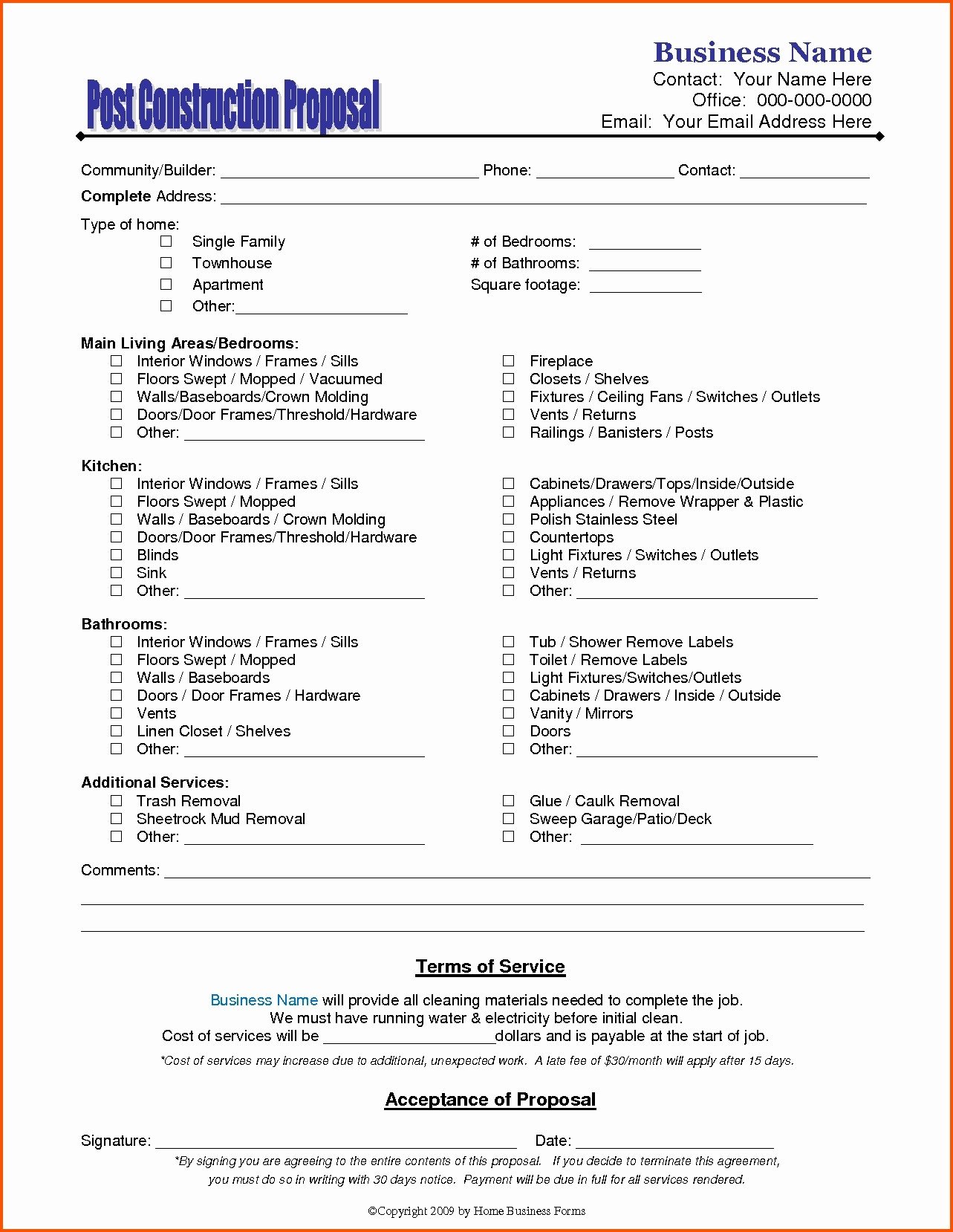 Pressure Washing Proposal Template Pressure Washing Proposal Template
