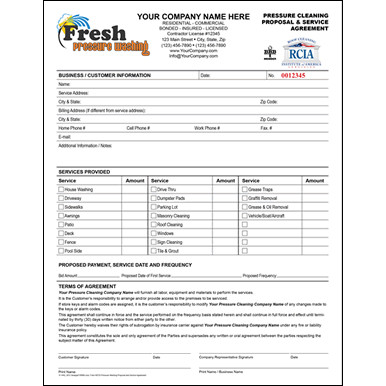 Pressure Washing Proposal Template Pressure Washing Proposal Template