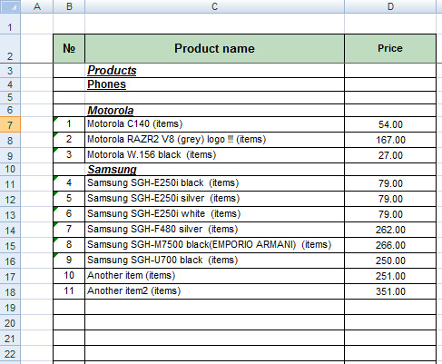 Price List Template Excel 5 Price List Templates formats Examples In Word Excel