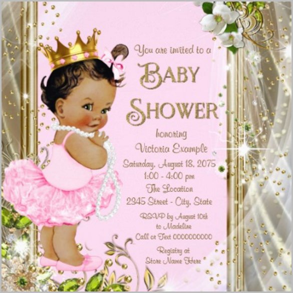 Princess Baby Shower Invitations Templates Baby Shower Invitation Template 29 Free Psd Vector Eps