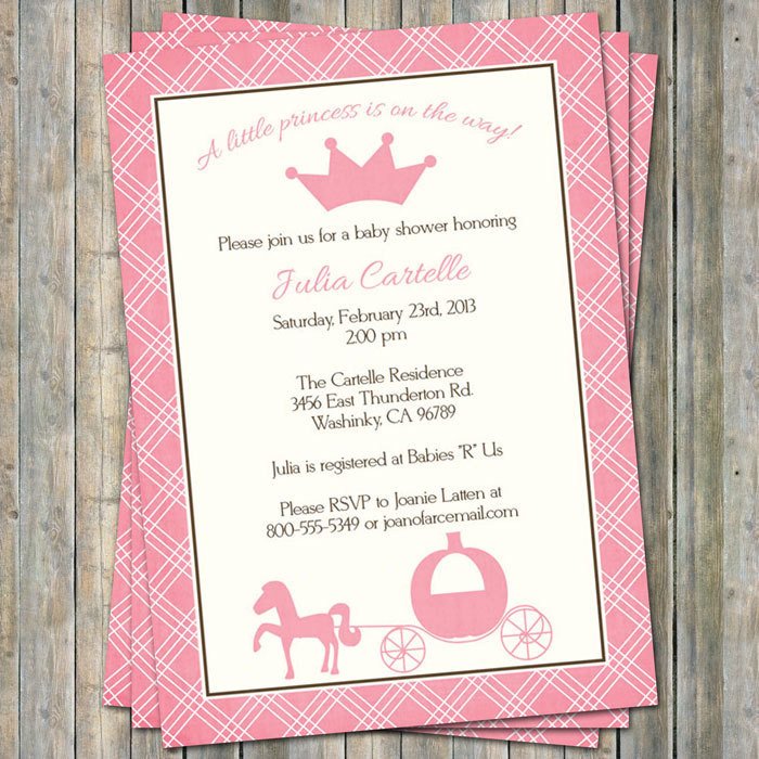 Princess Baby Shower Invitations Templates Princess Baby Shower Invitations Digital Printable File