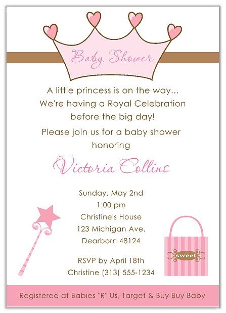 Princess Baby Shower Invitations Templates Princess Baby Shower Invitations