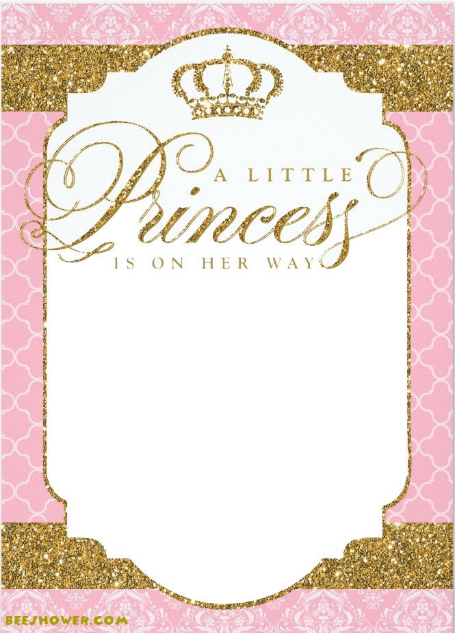 Princess Baby Shower Invitations Templates Princess themed Baby Shower Ideas