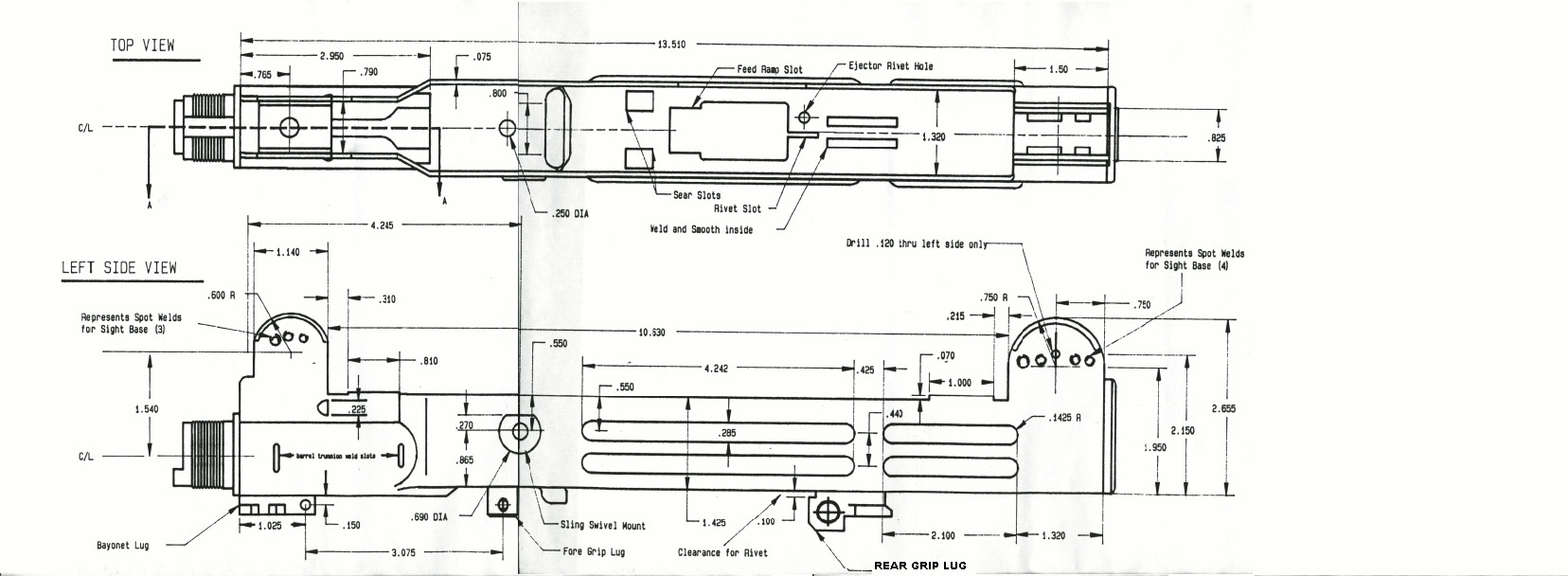 Printable Ak 47 Receiver Template Index Of Pic Link Mics Docs Blueprints