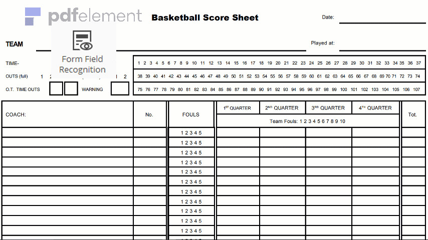 Printable Basketball Score Sheet Basketball Score Sheet Free Download Create Edit Fill