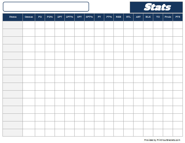 Printable Basketball Stat Sheet Basketball Stats Sheet Tracker Printable and Editable