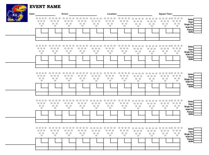 Printable Bowling Score Sheet Download Printable Bowling Score Sheet with Pins