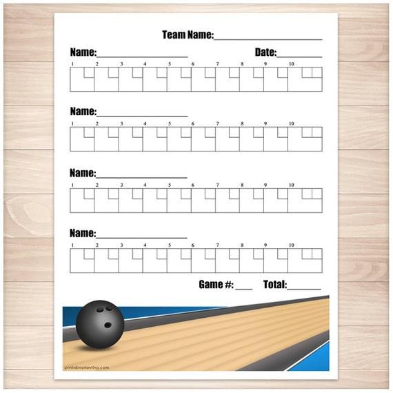 Printable Bowling Score Sheet Printable Bowling Score Sheet Team Bowling Score Tracking