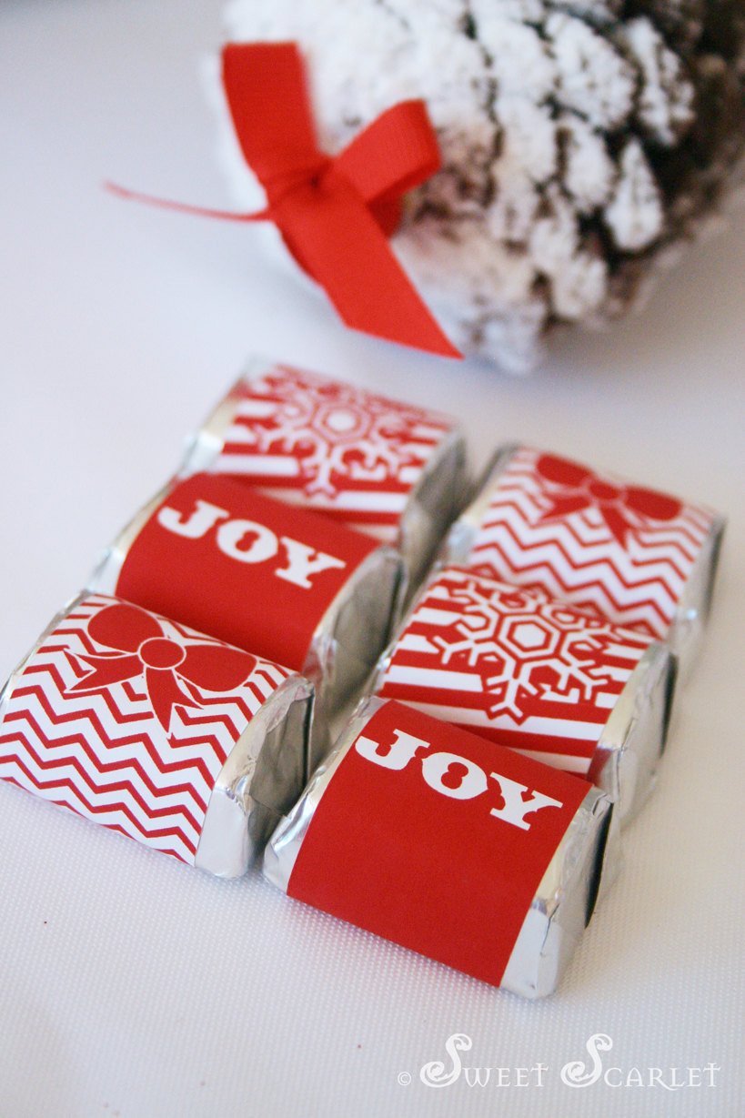 Printable Candy Bar Wrappers Christmas Printable Candy Bar Wrappers and Straw Flags Let