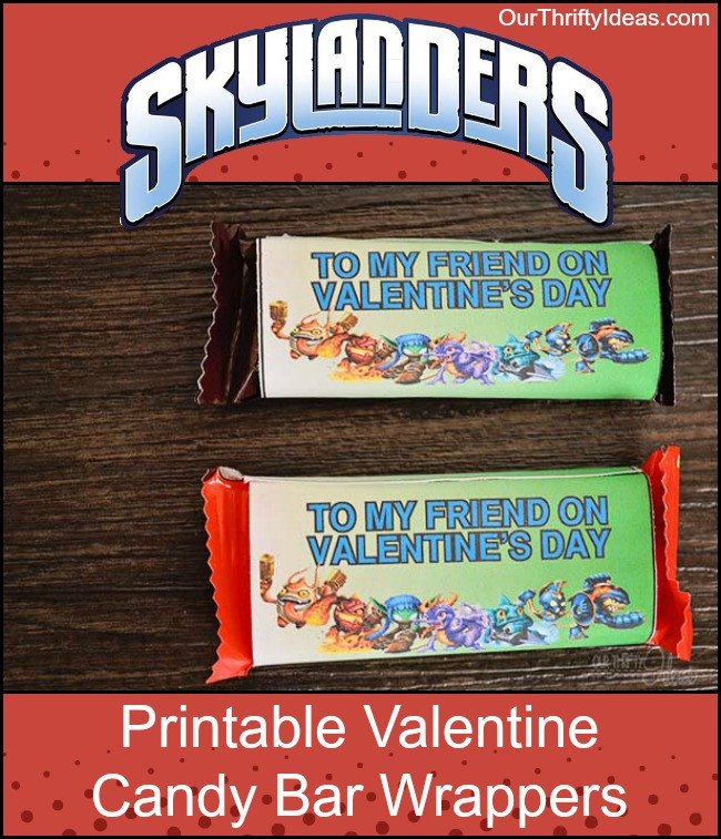 Printable Candy Bar Wrappers Free Skylanders Valentine Printable Candy Bar Wrapper