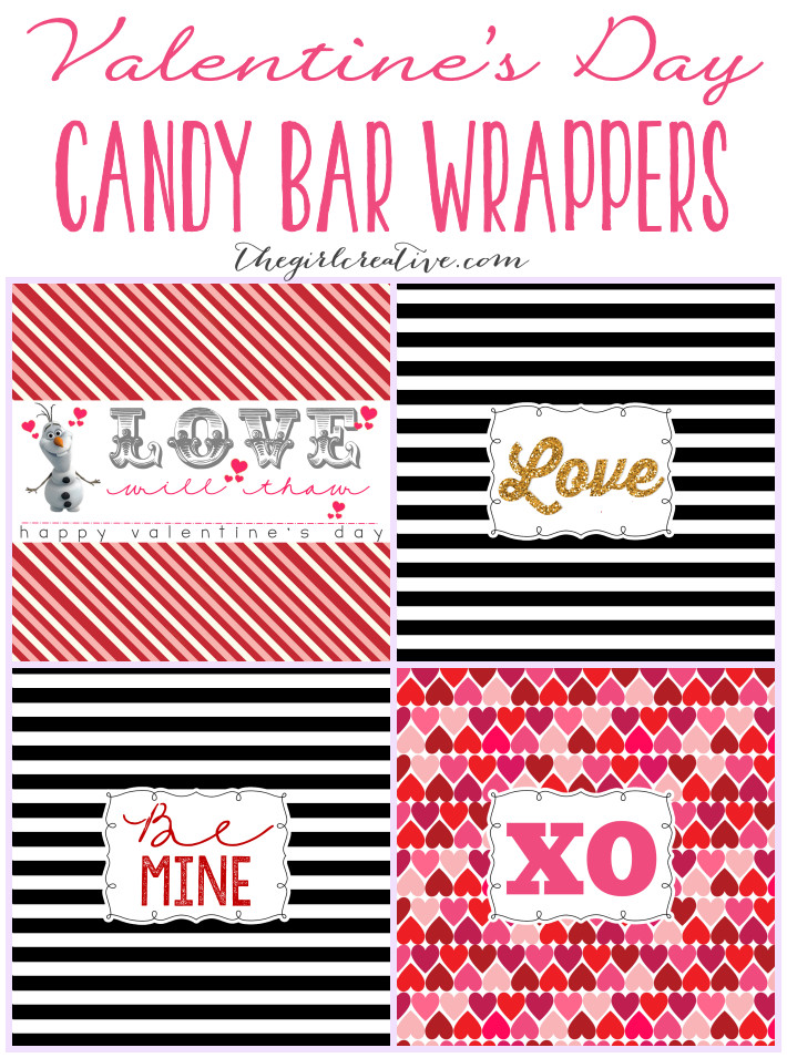 Printable Candy Bar Wrappers Valentine S Day Candy Bar Wrappers the Girl Creative