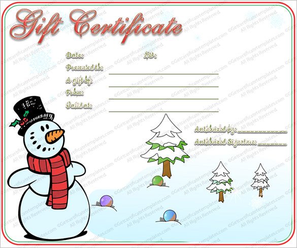Printable Christmas Gift Certificates 20 Christmas Gift Certificate Templates Word Pdf Psd
