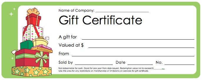 Printable Christmas Gift Certificates Download Christmas Gift Certificate Templates Wikidownload
