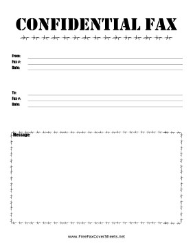Printable Confidential Cover Sheet Barbed Wire Confidential Fax Fax Cover Sheet at