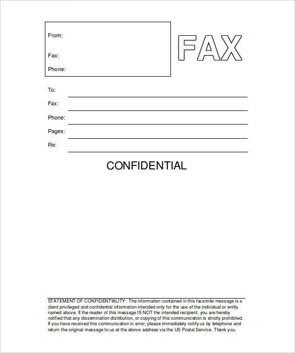 Printable Confidential Cover Sheet Fax Templates for Word Image – Cover Letter Fax How to
