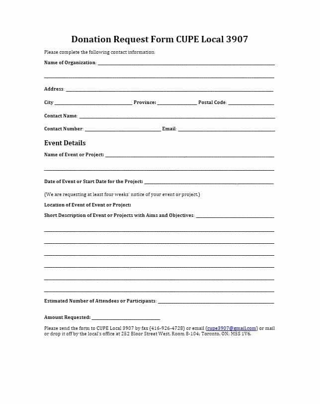 Printable Donation form Template 43 Free Donation Request Letters & forms Template Lab