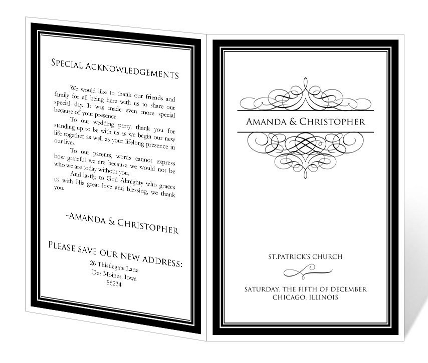 Printable event Program Template Wedding Program Template Printable Instant Download
