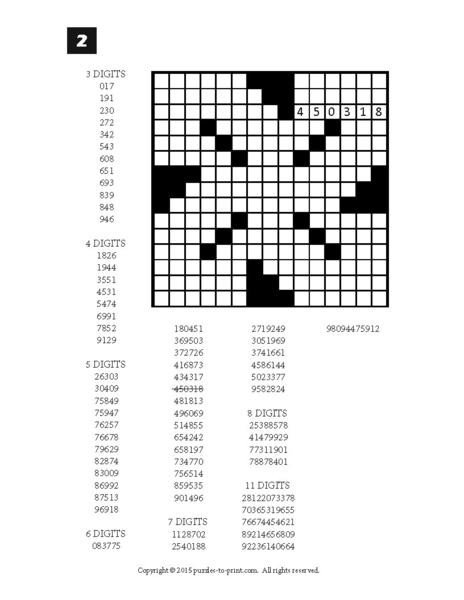 Printable Fill In Puzzle Number Fill In Puzzles Volume 2 Printable Pdf – Puzzles