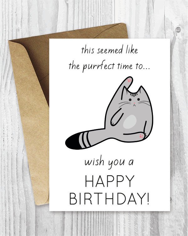 Printable Funny Birthday Card Funny Birthday Cards Printable Birthday Cards Funny Cat